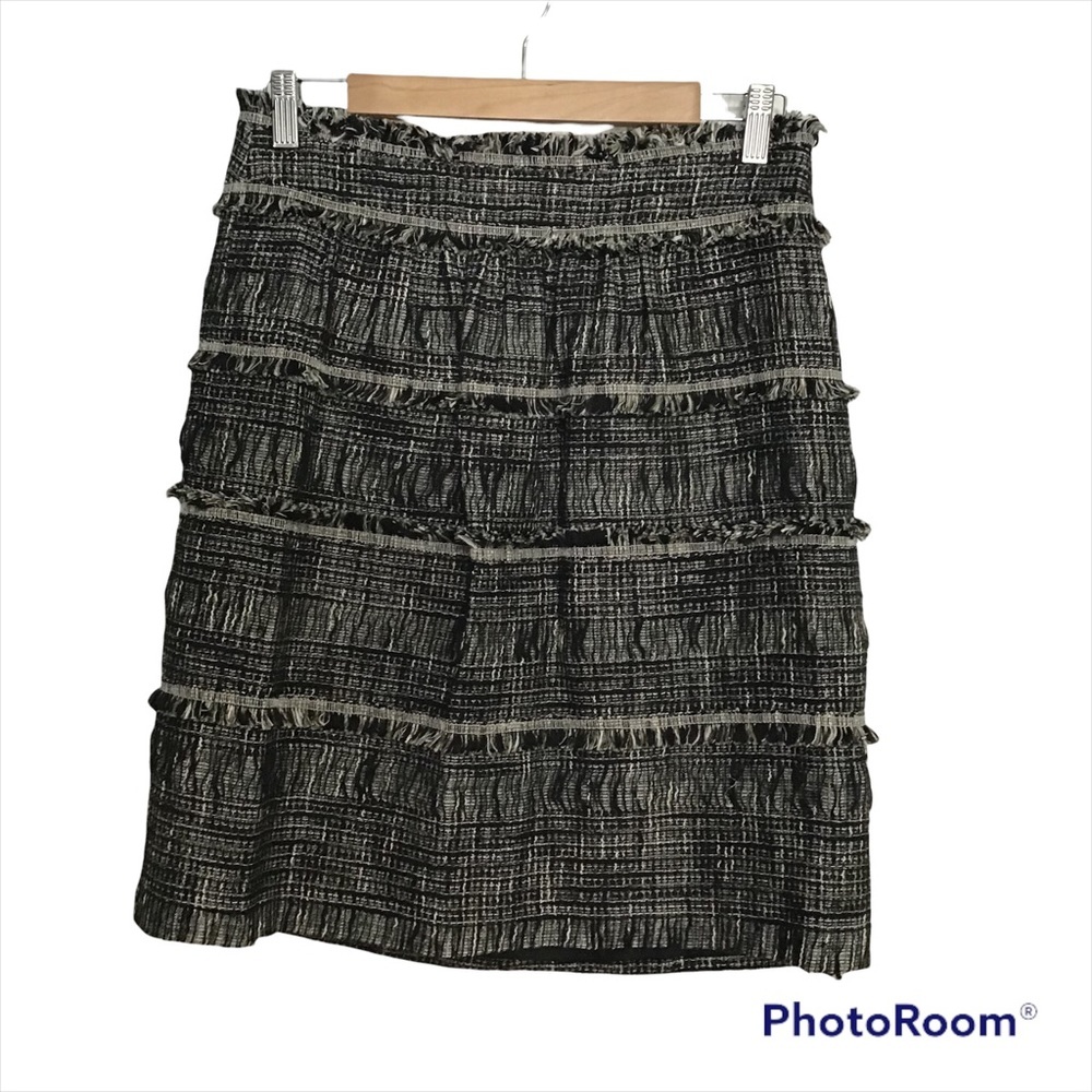 Hugo Boss Tweed Linen Blend Textured Pencil Skirt size 6